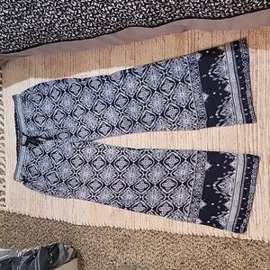 Breeze Ever Drawstring Pants Blue & White Sz L